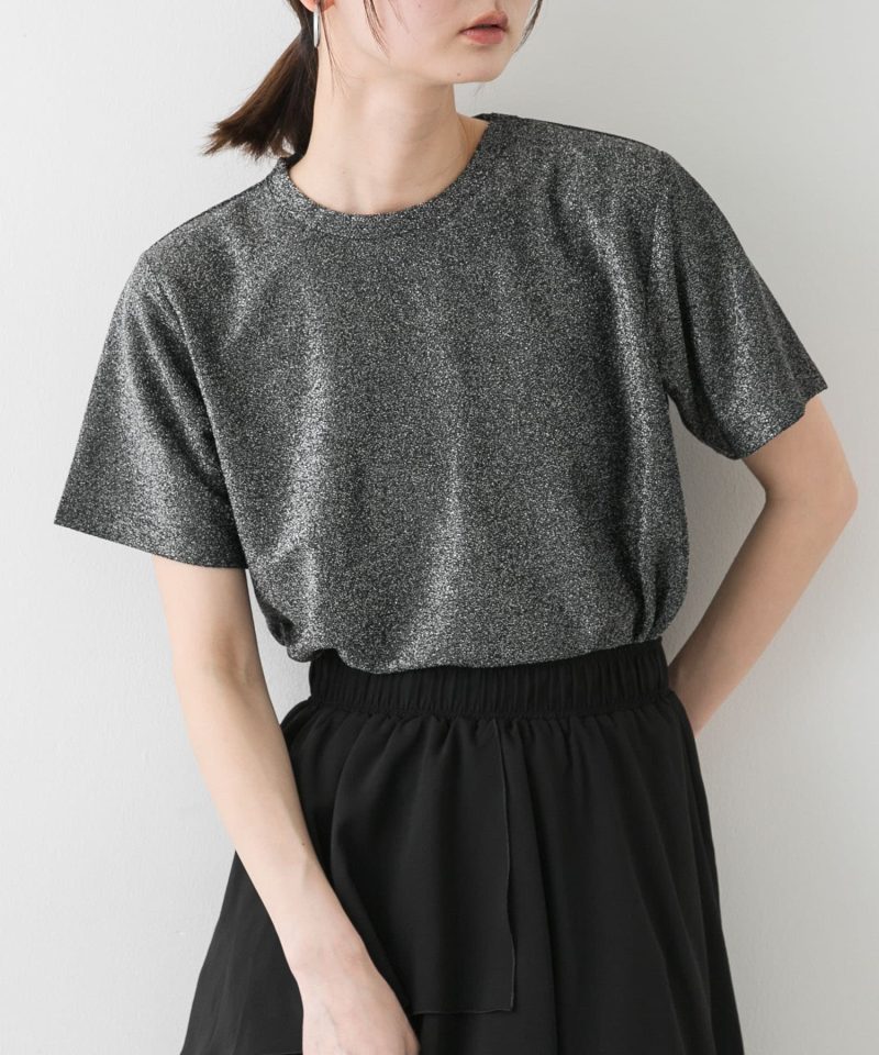 金蔥圓領短袖T恤Crew Neck Lame T-Shirt