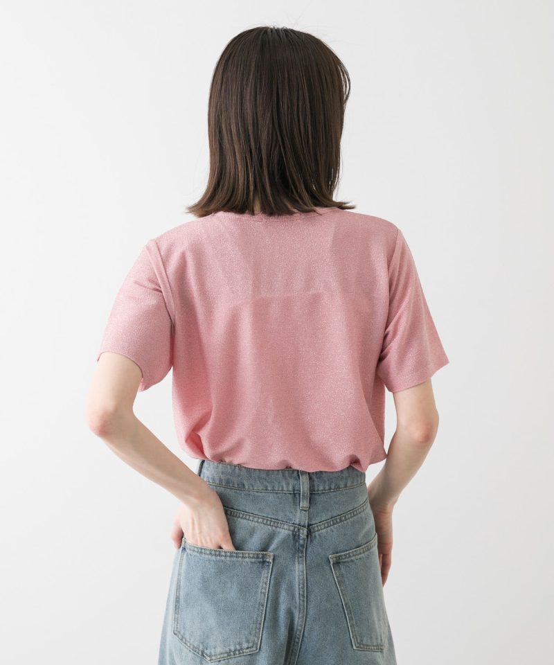 金蔥圓領短袖T恤Crew Neck Lame T-Shirt：圖片 2