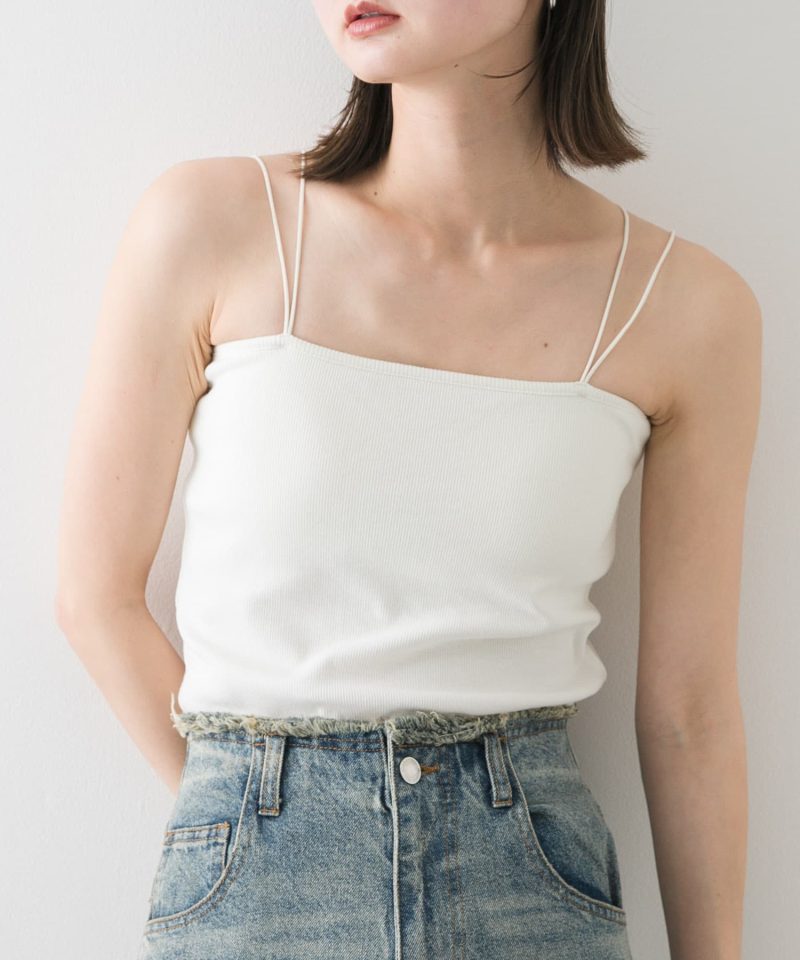 雙肩帶背心Bra TopDouble Strap Camisole With Cup