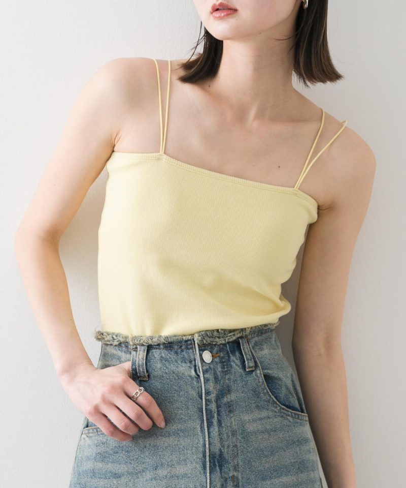 雙肩帶背心Bra TopDouble Strap Camisole With Cup：圖片 7