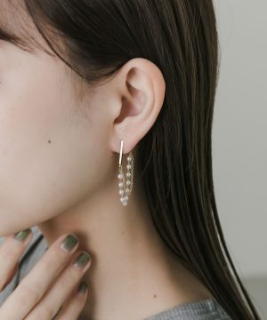 珍珠鏈搖曳耳環Pearl Chain Dangle Earrings